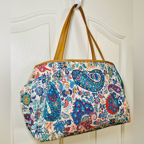 🎉 SALE 🎉 Etro Paisley Print Canvas Tote Bag - Picture 3 of 17